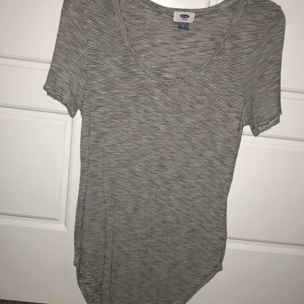 Size small top white and black stripes